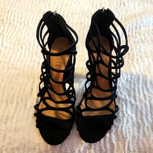 Schutz gladiator sandals 4 inch block heel